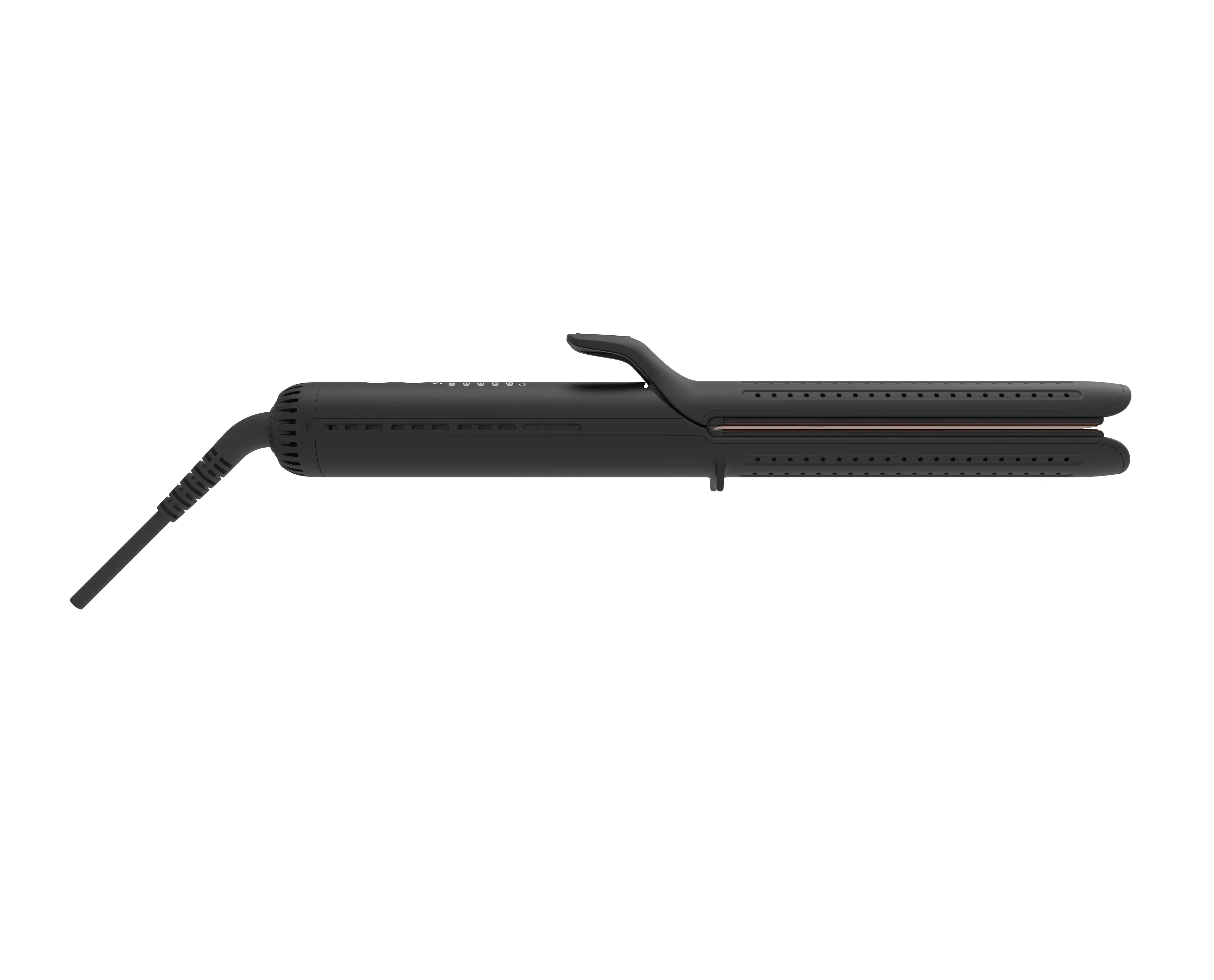 1 1/4 Inch Hair Curling Iron for Long &amp; Short Hair, Dual Voltage for Travel, Adjustable 5 Temps, Pink