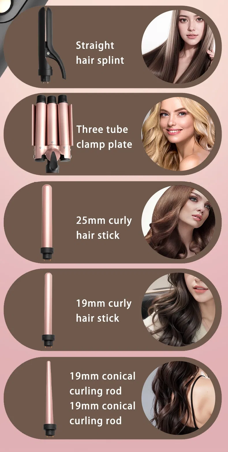 5-in-1 Interchangeable Styling Head Perm Curling Iron Set