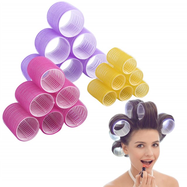 Custom Hair Roller Self-adhesive Hair Curler Hook and Loop Tape Sticky Curling Rod