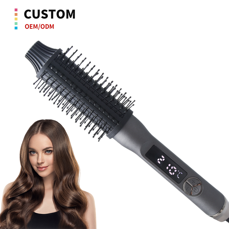 1 1/2 Inch Barrel Ceramic Hot Wand Hair Curler Electric Thermal Brush Curling Iron with PTC Heater Household Use