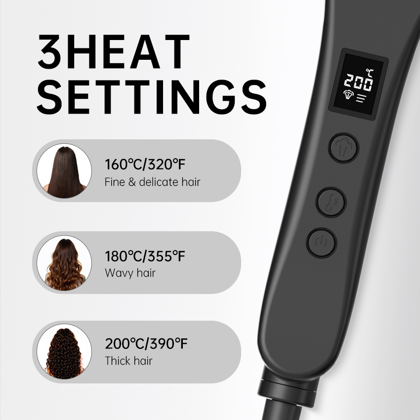 2 in 1 Steam Hair Straightener Comb Beauty Spa Hair Care Styling Anti-Scald Hair Steamer Straightening Brush Curling Irons