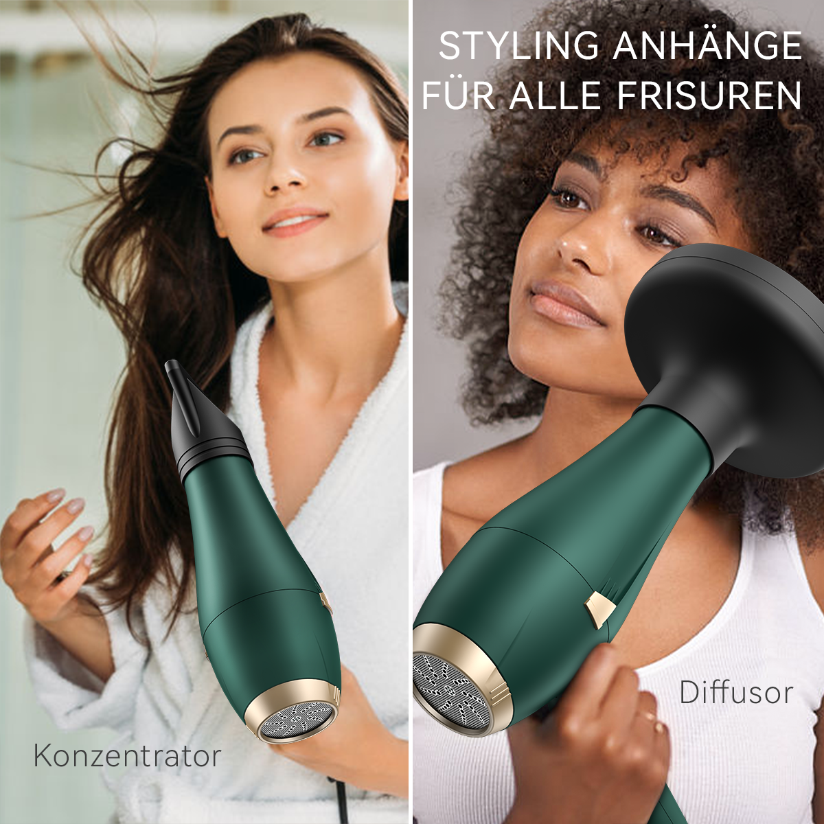 Professional Salon Hair Dryer Set 2000-2300W High Power Premium Hot Sell Household Styler with AC Motor