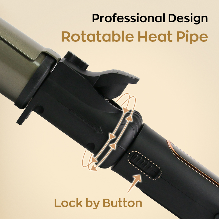 The New Titanium Hair Curler 1 Inch Hair Curling Iron Rotating Magic Hair Curling Iron