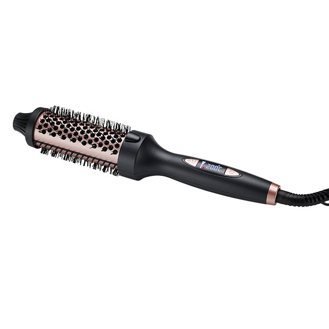 Best Selling LED Display Hair Curling Iron Ceramic Heat Round Brush 1.1" and 1.25" Electric Curl Wand for All Hair Types
