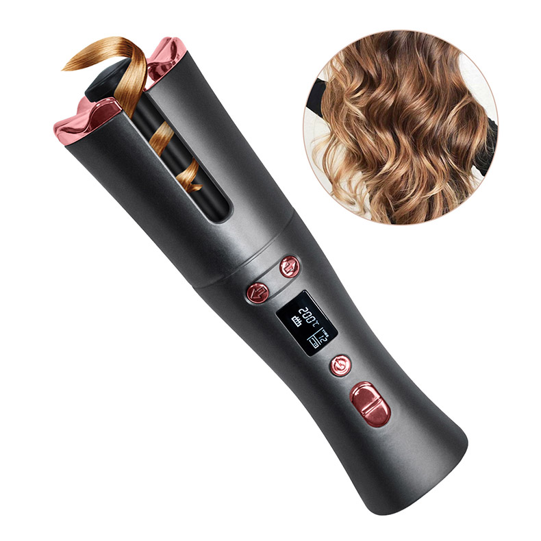 Auto Rotating Curling Iron Rechargeable Cordless Automatic Curler Professional Curl Iron 360 Hair Curler