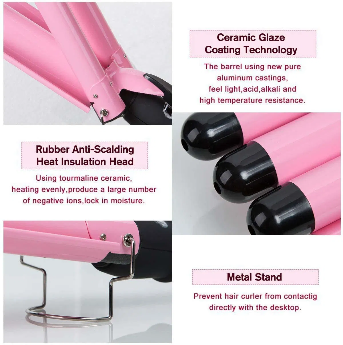 AC Motor Triple Barrels Hair Curler
