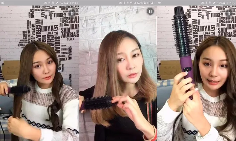 New Design Cheap Dual Voltage Digital Curling Iron with Brush Dimensions