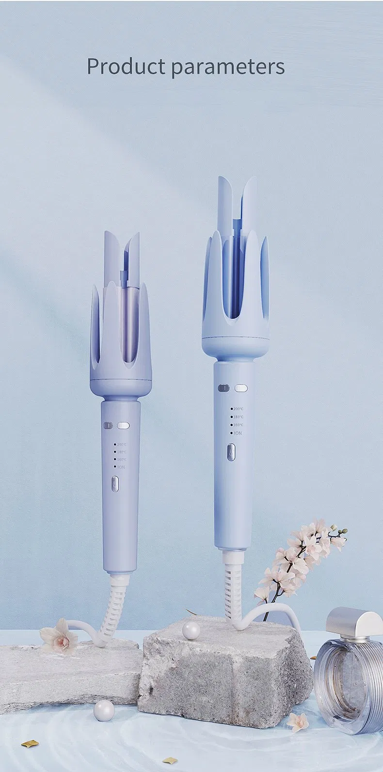 OEM 32mm Automatic Rotation Curling Iron Multi-Speed Temperature Adjustment Fast Heating Styling Hair Curler