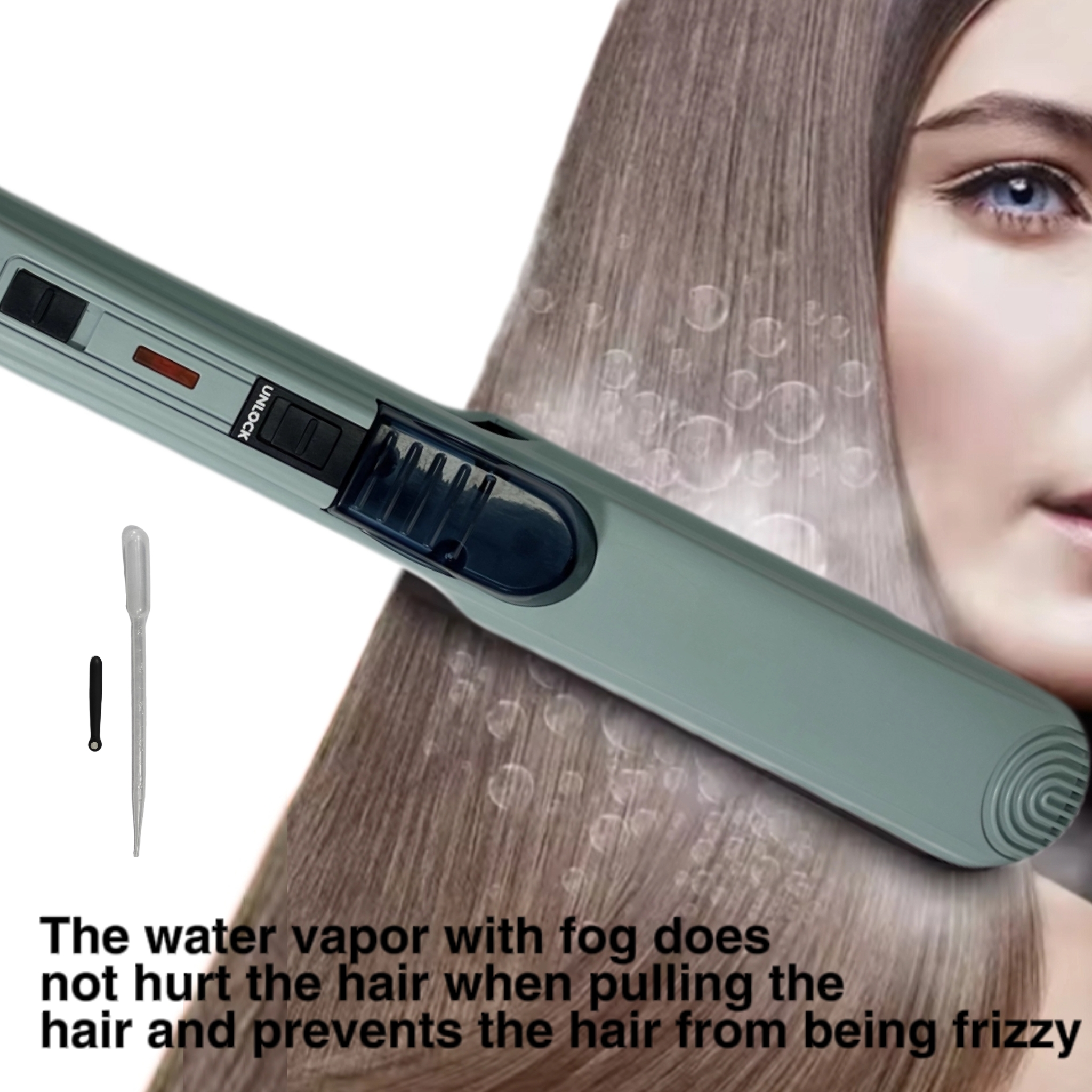 Professional Salon Ceramic Tourmaline Vapor Steam Flat Iron Hair Straightener and Curler 2 in 1 Straightening Curling Iron