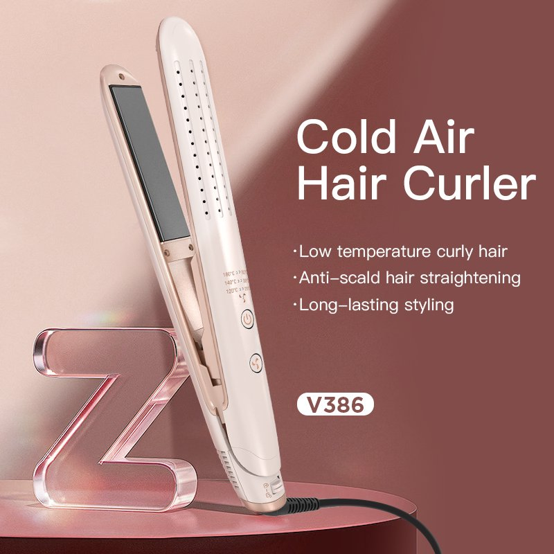 2-in-1 Air Straightener and Curler Ceramic Infrared Cold Air Hair Iron