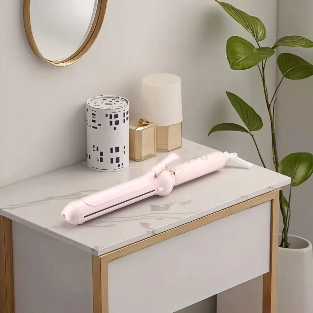 TS-8355 Electric Hair Curling Iron for All Hair Types Temperature Adjustable PTC Heater with LED Display