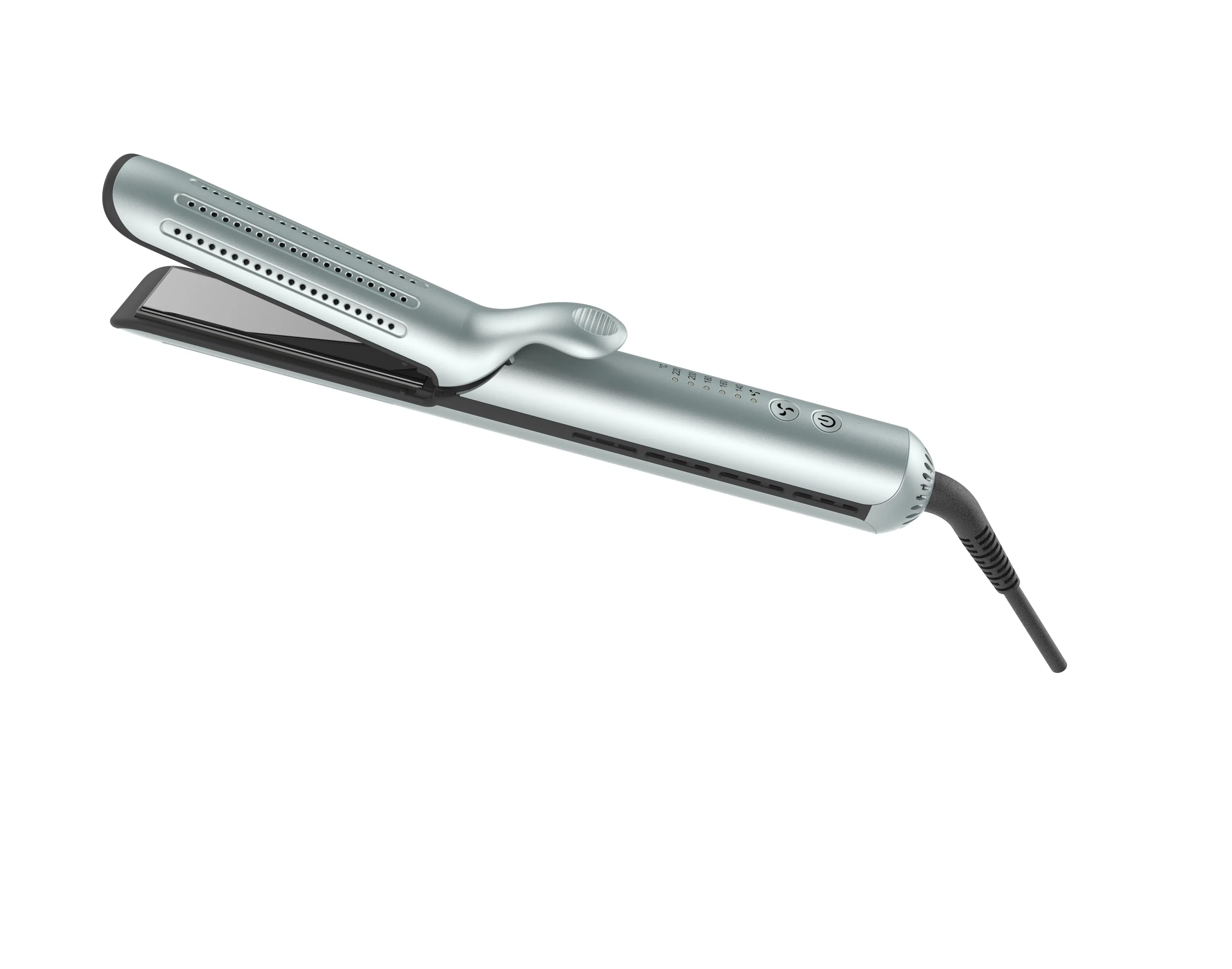 Cool Air Hair Curler, 2-in-1 Straightening and Curling Iron with Airflow for No Damage Bouncy Curls