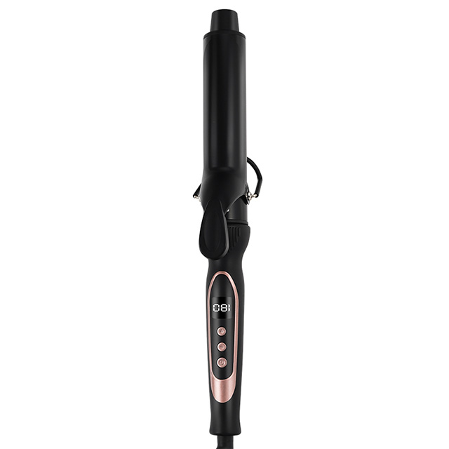 New Professional Portable Electric Ceramic PTC Curling Iron LCD Temperature Display Ionic Fast Heating Long-Lasting French