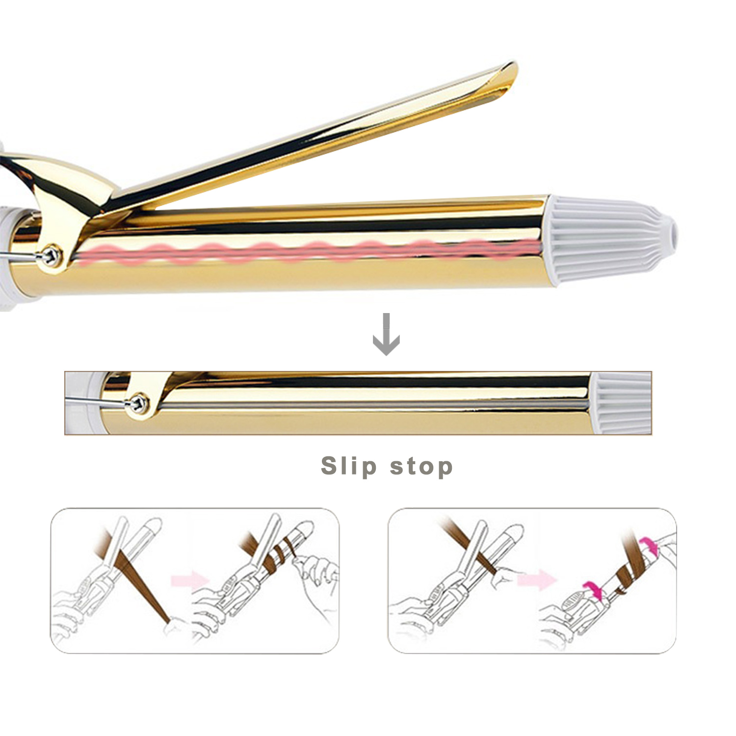 Wholesale Ladies Portable Ceramic Hair Curler Iron Set Fast Heating PTC Top Selling Spiral Barrel Curling Iron Crimp Electric