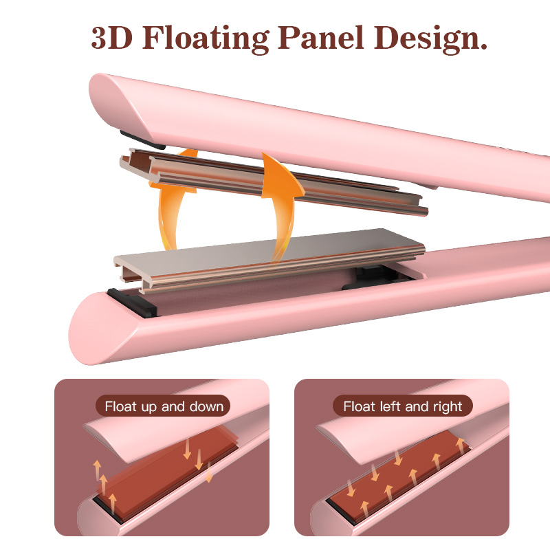Portable Professional Titanium Plate with Two in One Straight Hair and Curling Iron LED Display Screen for Hair Care and Hairdressing Factory Price