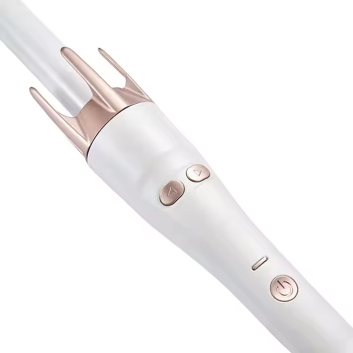 Professional Adjustable to Adjust Left and Right Rotation Button LED Display Hair Curling Iron Automatic Hair Curler