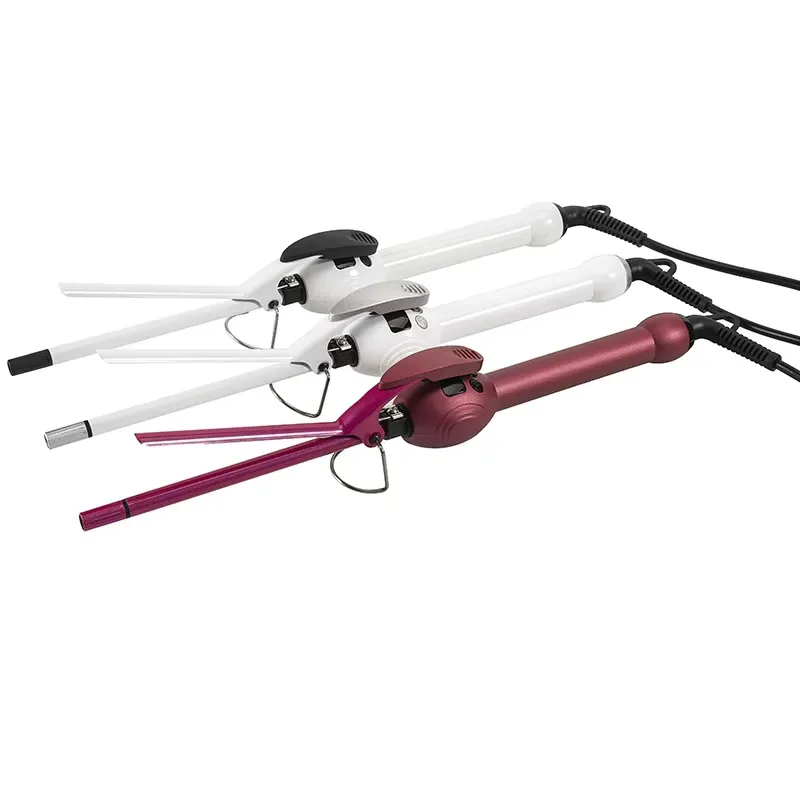 Negative Ions Curling Iron Ceramic Tourmaline Coating Long Barrel Curling Wand Dual Voltage Thin Mini Fast Heating Hair Curler