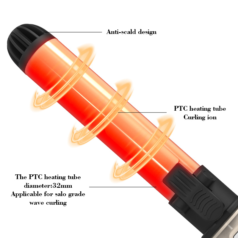 Korea Japan EU Us Dual Voltage Ceramic Auto Rotating Curling Iron