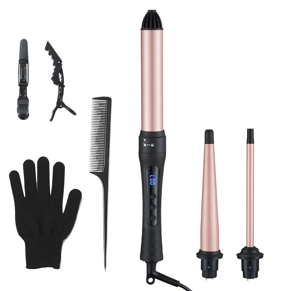 Wholesale PRO 3 in 1 Ceramic Hair Curling Iron Set Multi Size Interchangeable Curling Wand with Accessories for Home Salon Use