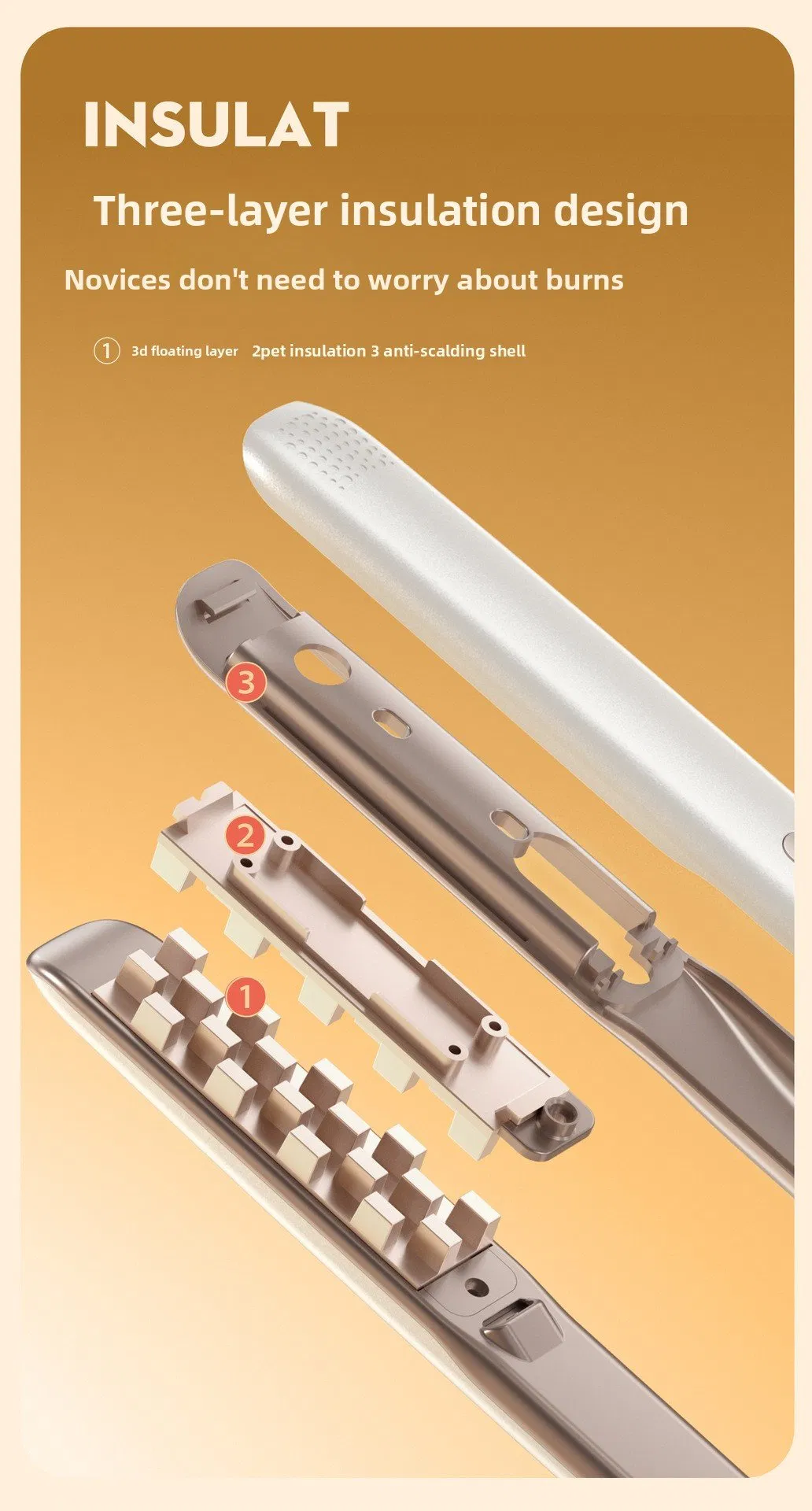 One Clip Is a Mini Plaid Splint High Skull Top Artifact Curling Iron