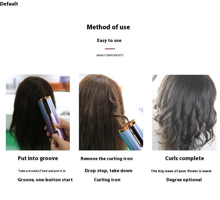 Portable Mini Wireless Automatic Curling Iron Gentle Hair Styling Multi-Purpose Tool Durable Negative Ion Lazy Big Wave Feature