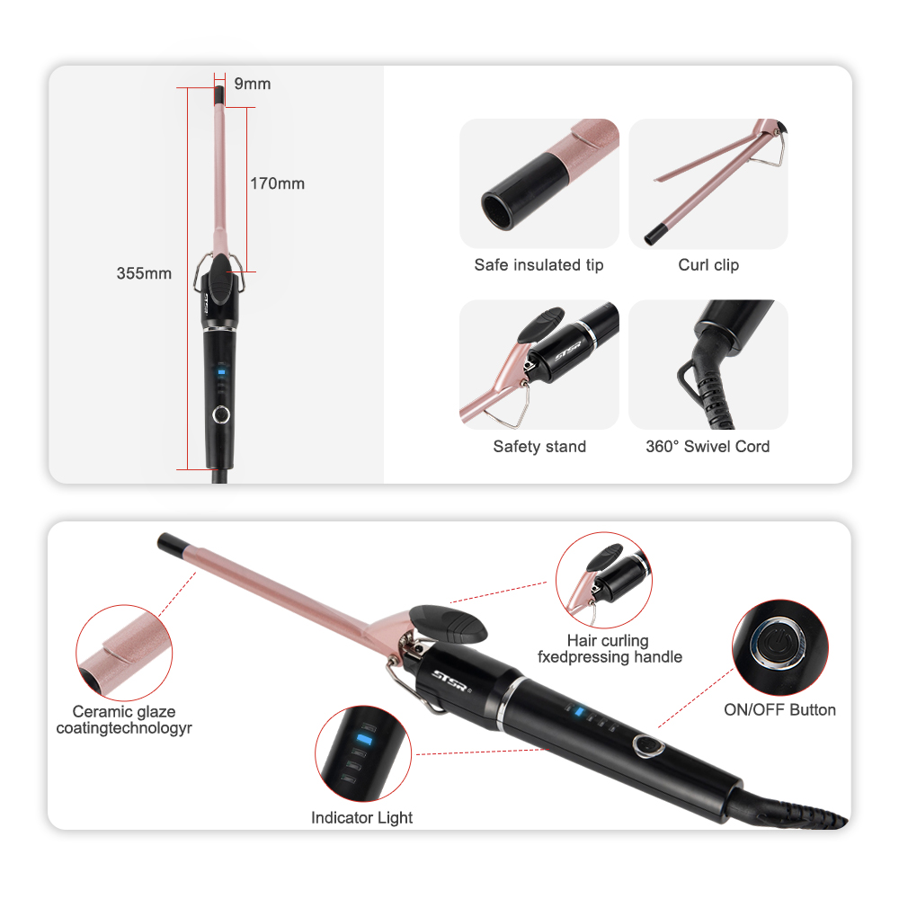 Superfine Curling Iron Constant Temperature Hot Tool Hair Crimper Curling Iron