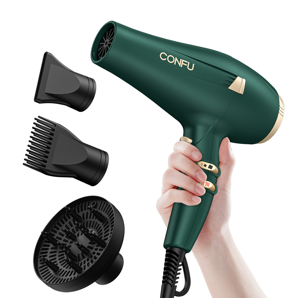 CONFU Professional Salon Hair Dryer Set 2000-2300W High Power Premium Hot Sell Household Styler With AC Motor