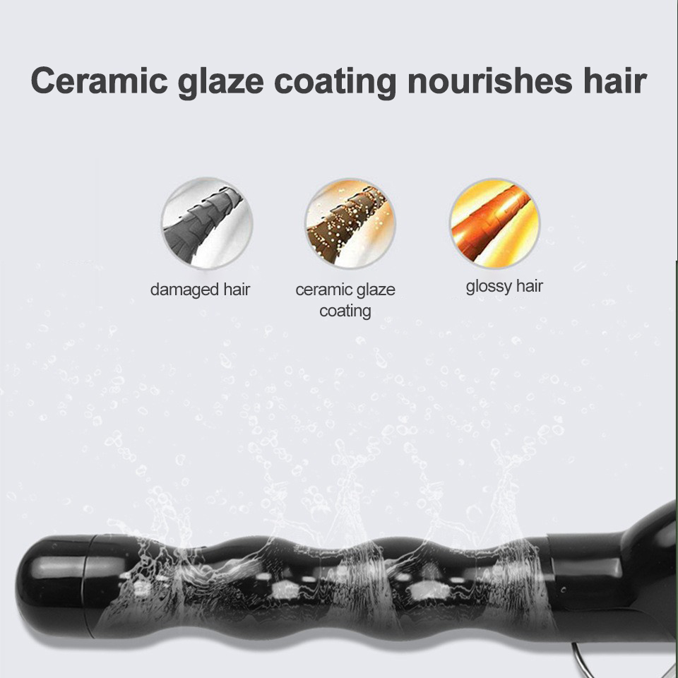 Portable Ceramic Hair Curler with Quick Bubble Design Electric Heat Curling Iron New Gourd Quick Curling Wand