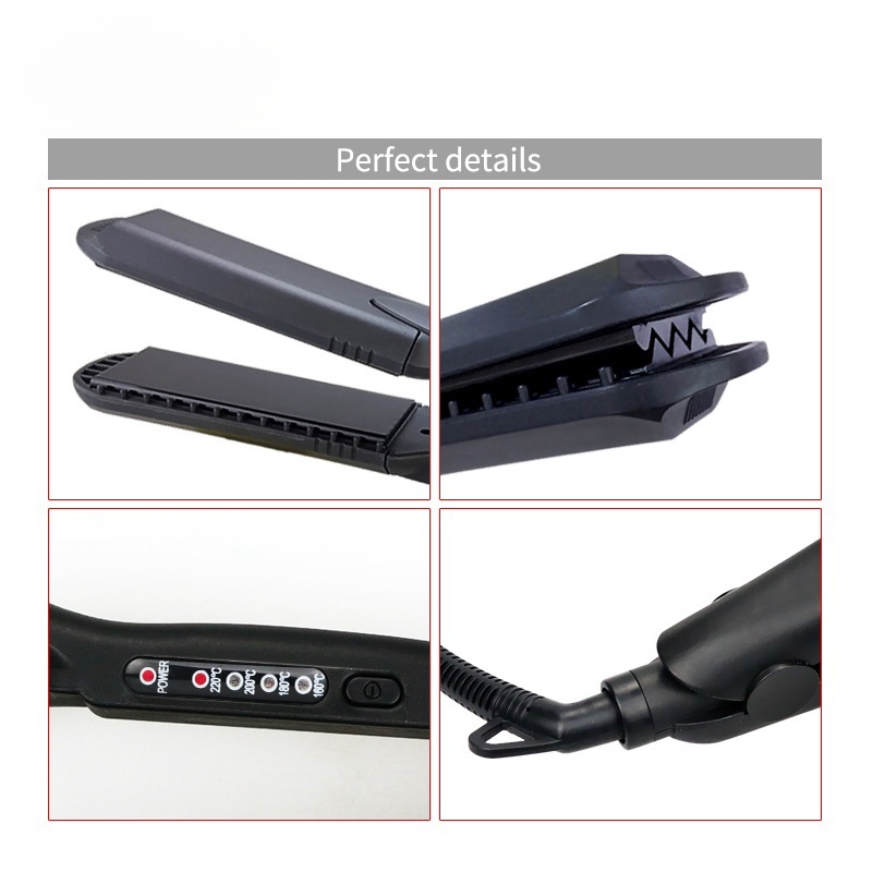 Beauty Salon Equipment Jet Black Titanium Flat Iron Hair Straightener Curling Iron