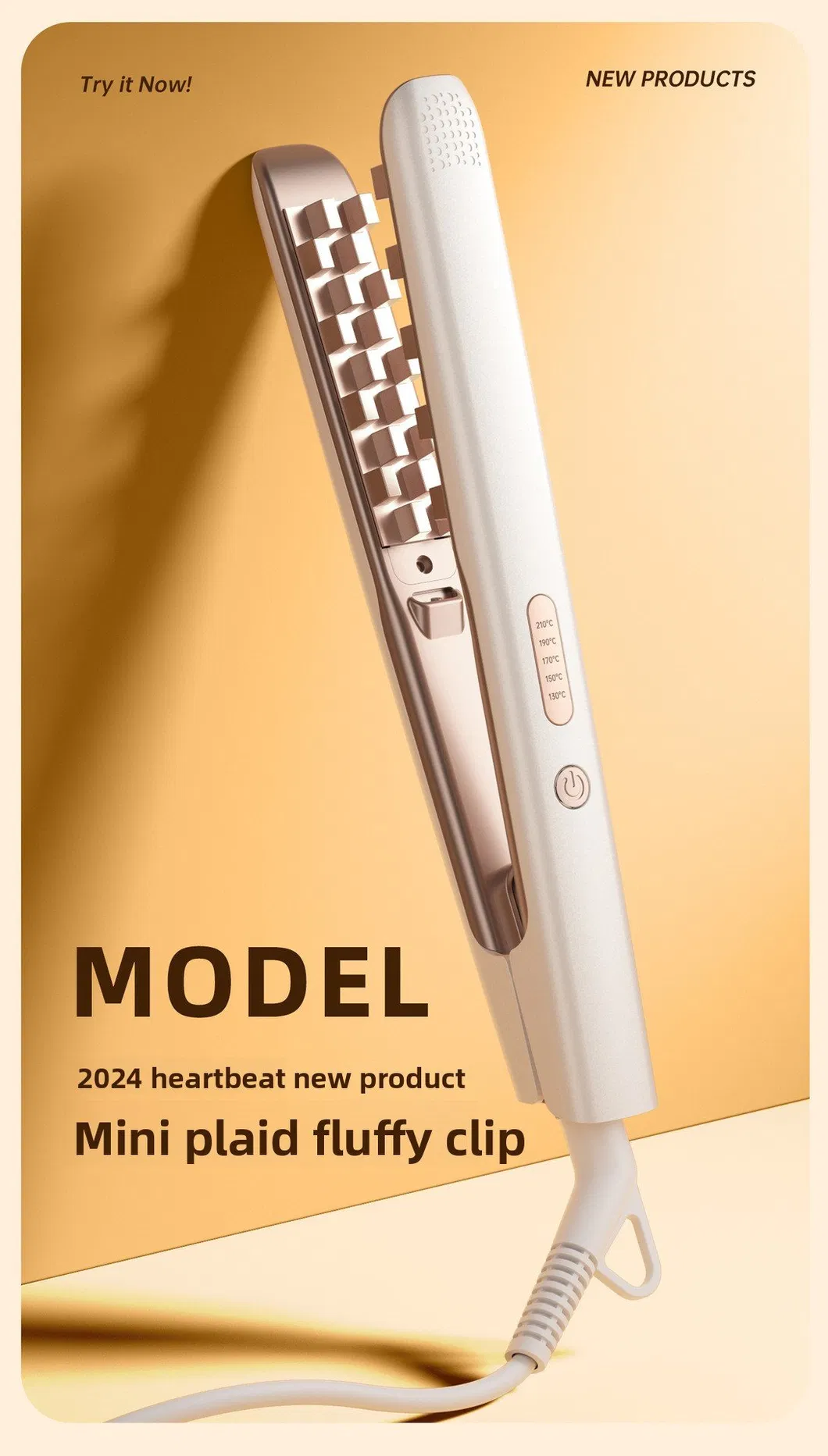 One Clip Is a Mini Plaid Splint High Skull Top Artifact Curling Iron
