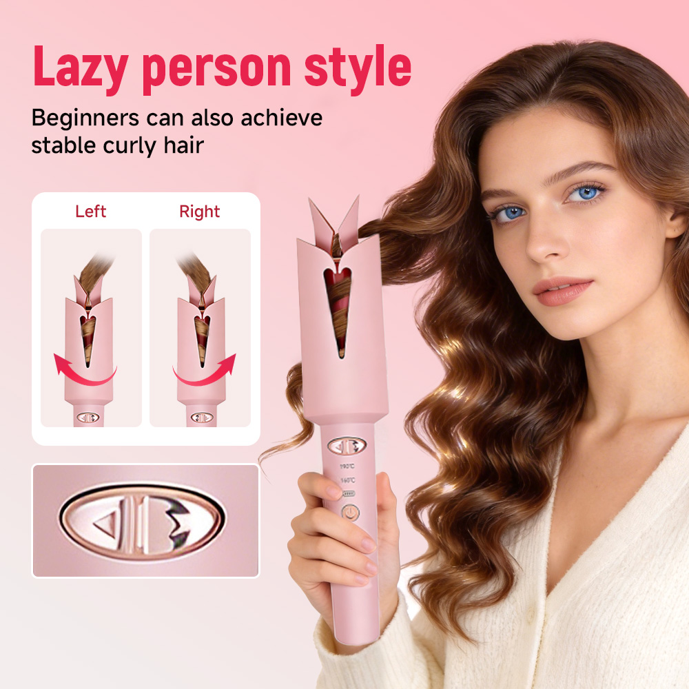 Handle Curling Wand Professional Curling Iron Ceramic Heated Hair Iron Portable Electric Hair Curler