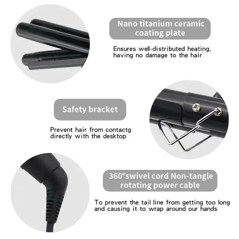Professional Wholesale Ceramic Curling Iron LCD Display Straight Curling Iron