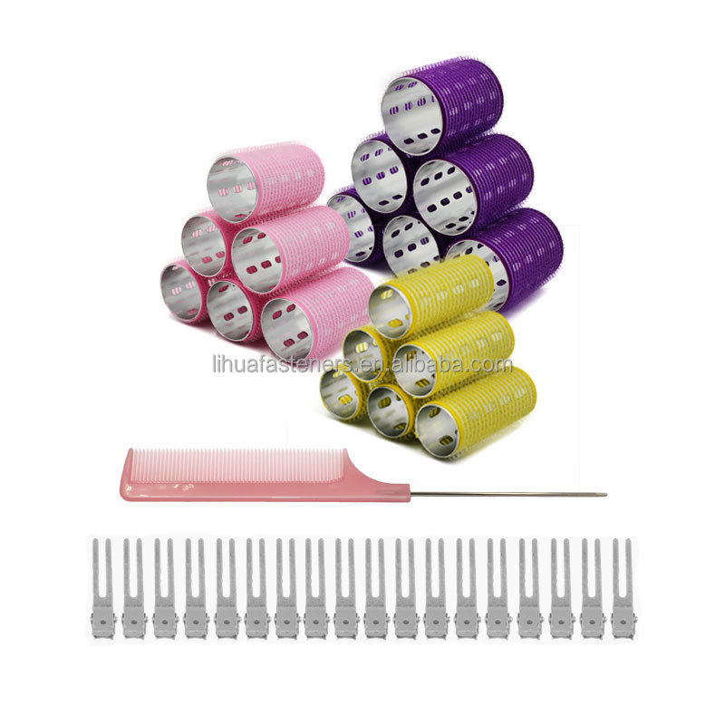 Professional DIY Styling Tools Customized Box Hair Roller Set Aluminum Core Metal Hot Hair Curler for Home Use