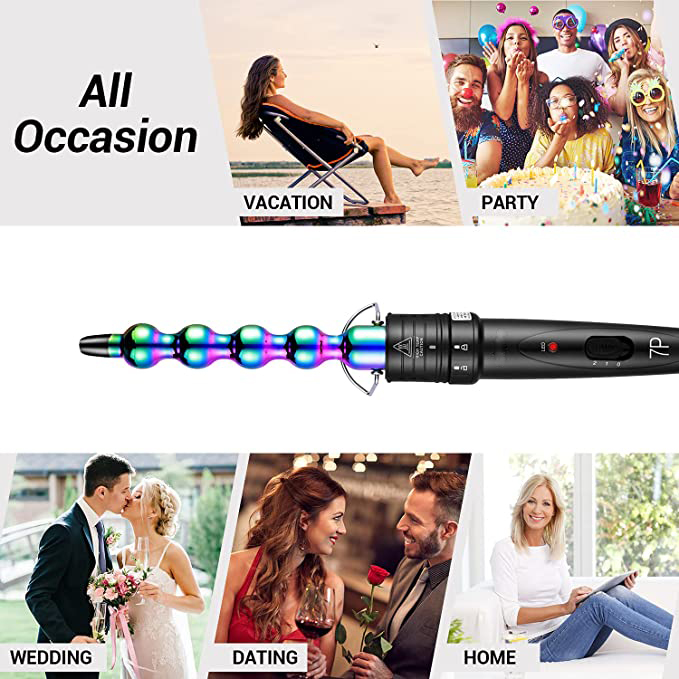 Professional Hair Curler Rose Gold Barrel Curling Wand Curling Iron