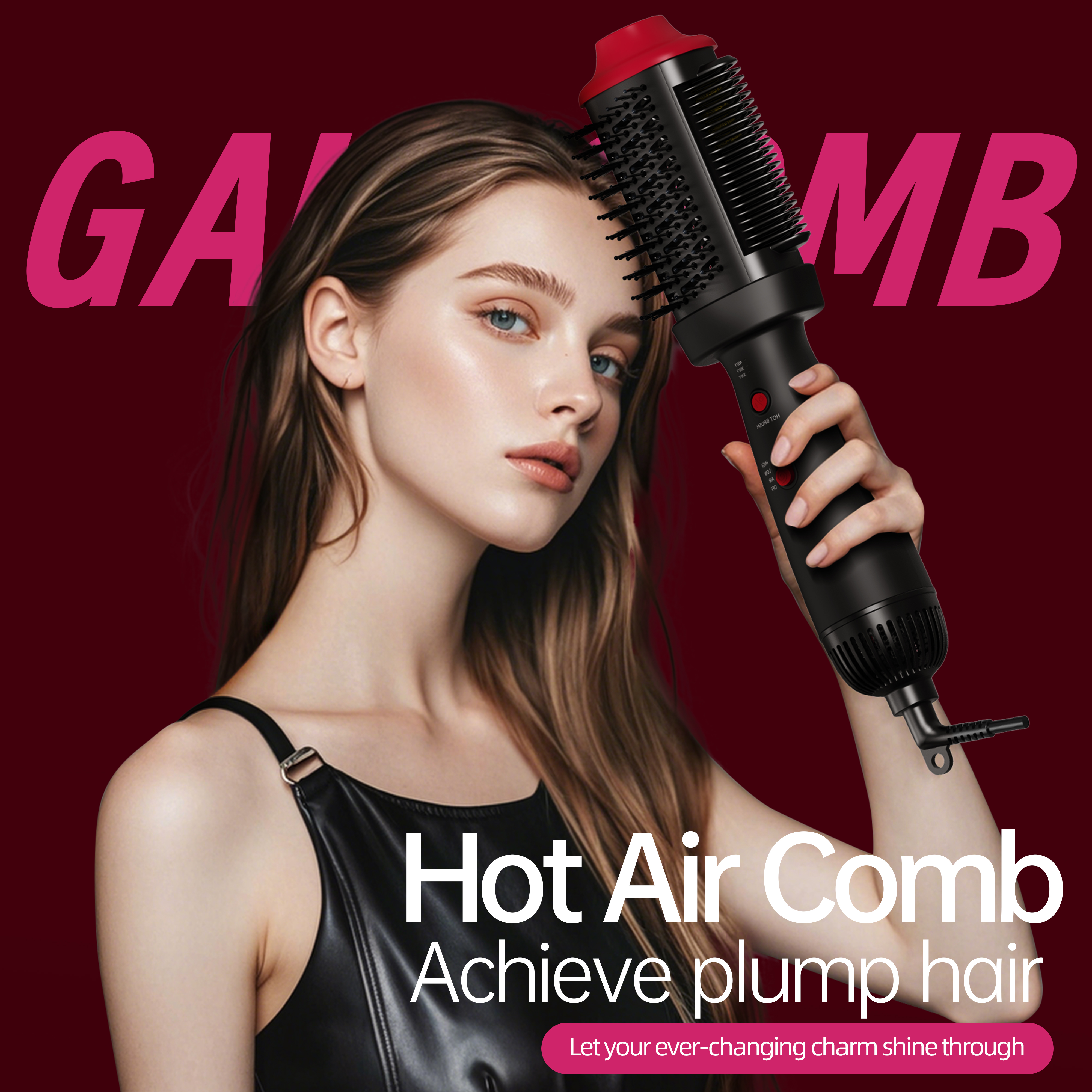 Electric Automatic Ceramic Steam Curlers 1.5 Simultaneous Drying Straightening 3 Temperature Settings Wet/Dry Dual Use High
