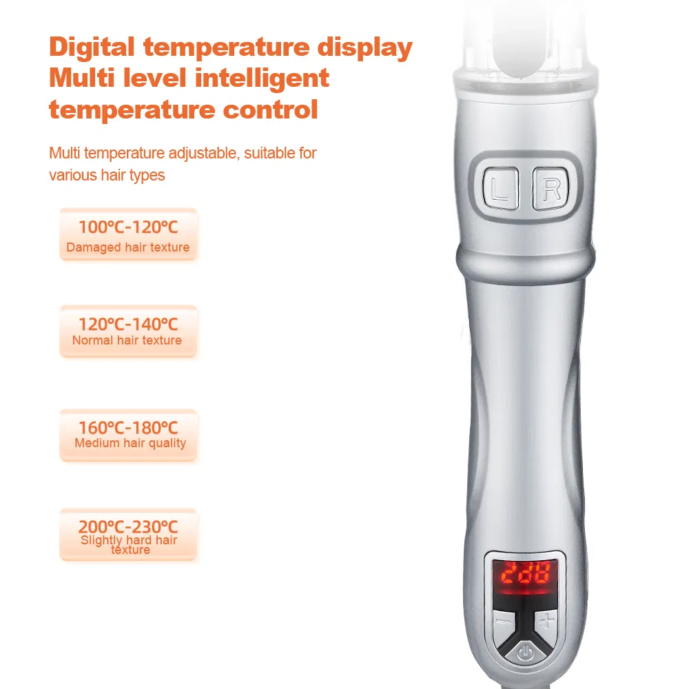Professional Ionic Titanium Automatic Curling Iron with Multi-Function Styling and LCD Temperature Display