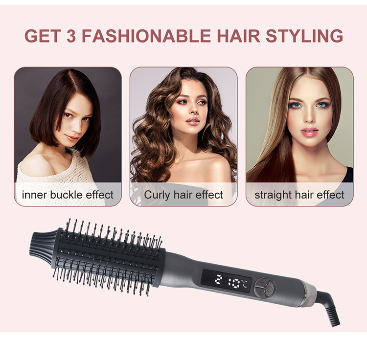 1 1/2 Inch Barrel Ceramic Hot Wand Hair Curler Electric Thermal Brush Curling Iron with PTC Heater Household Use