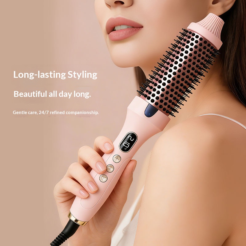 Curling Iron Brush, Ceramic Tourmaline Ionic Hair Curling Wand