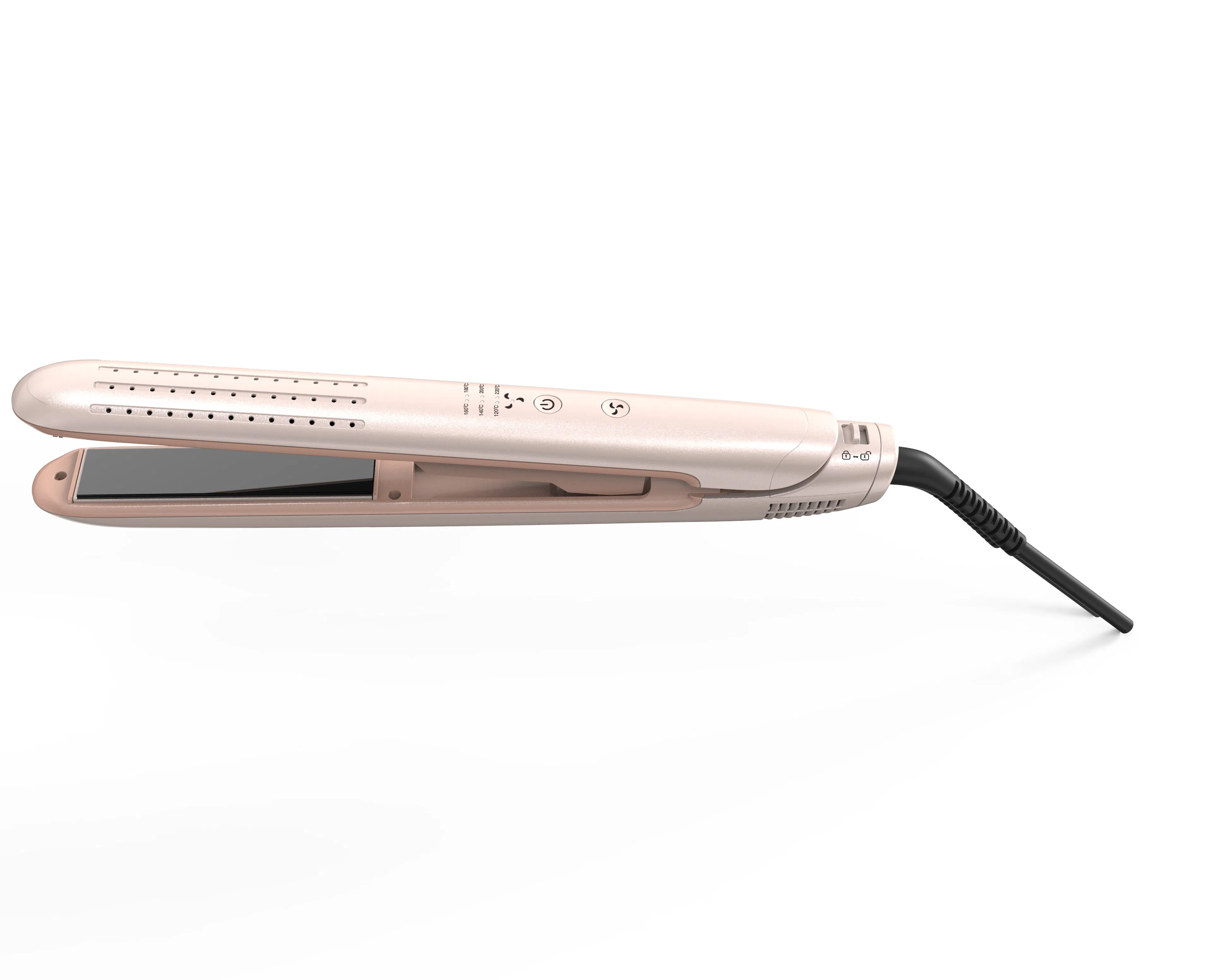 Bidisco Wholesale Price 2 in 1 Straightener and Curler Cool Air Ceramic Hair Styling Tools Flat Iron Hair Curling Iron