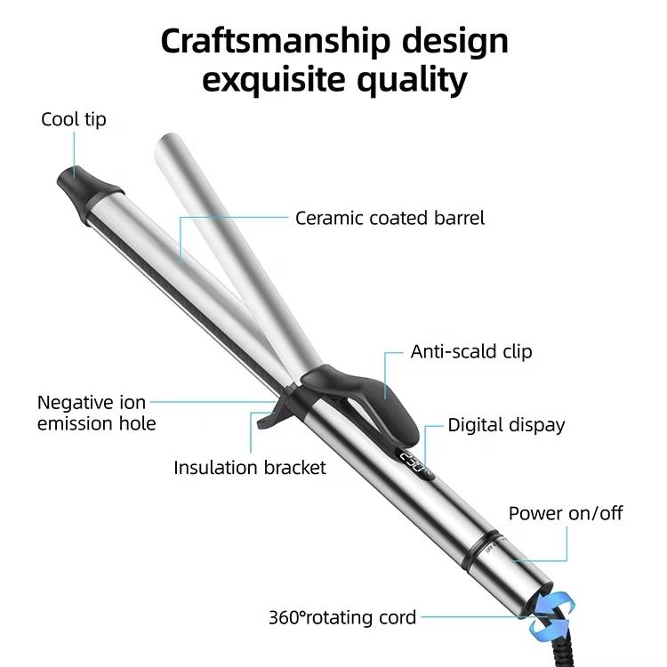 Curling Irons Professional PTC Heater Barrel Long Tourmaline Ceramic Electric Curling Iron Hair Curler