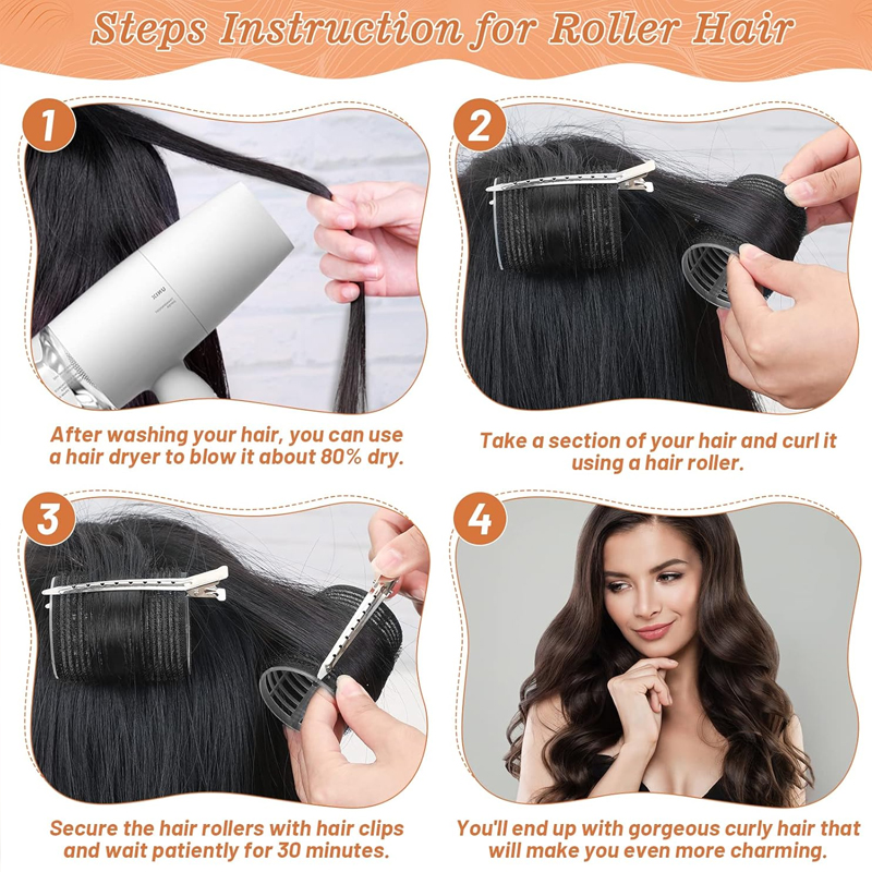 Factory Thermal Hair Curler Roller Set Aluminum Core Self Grip Hair Styling Tool for Hair Heat Resistance Custom Size Logo