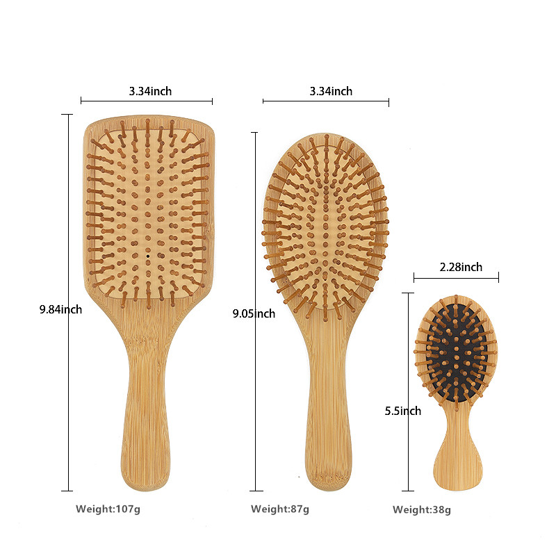 Bamboo Hair Brush Detail