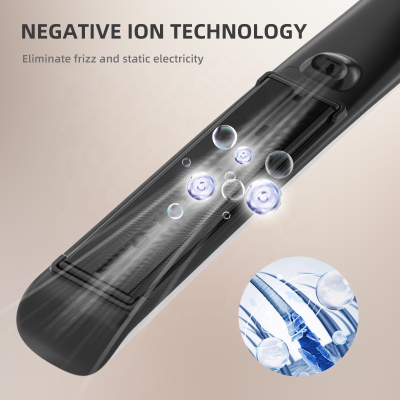 2 in 1 Dual Voltage Ionic Infrared Tourmaline Ceramic Heating Element Curling Irons Hair Straighteners