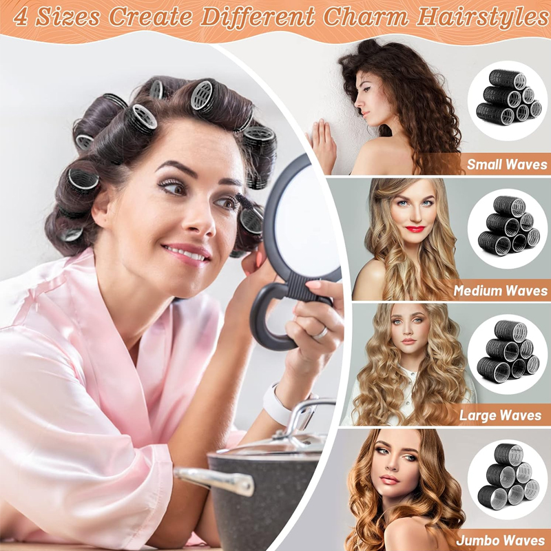 Factory Thermal Hair Curler Roller Set Aluminum Core Self Grip Hair Styling Tool for Hair Heat Resistance Custom Size Logo