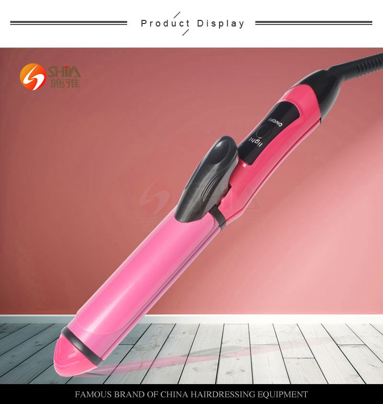 Pink Mini Tourmaline Ceramic Hair Straightener styling