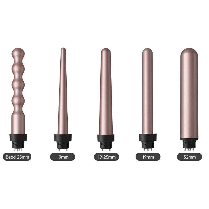 Flat Iron Curling Wand Set Hair Curler Set Brush Interchangeable Ceramic Barrels Curling Iron Hair Curler