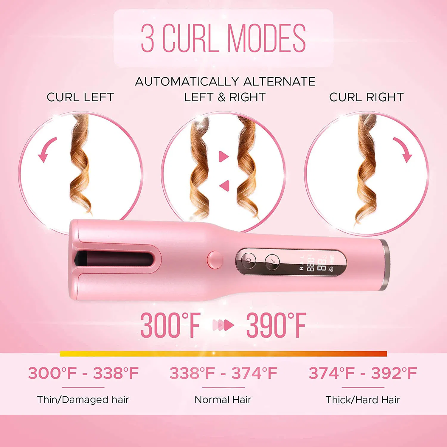 Professional Cordless Automatic Hair Curler