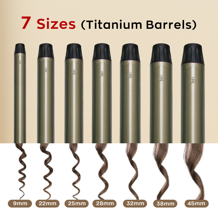 The New Titanium Hair Curler 1 Inch Hair Curling Iron Rotating Magic Hair Curling Iron