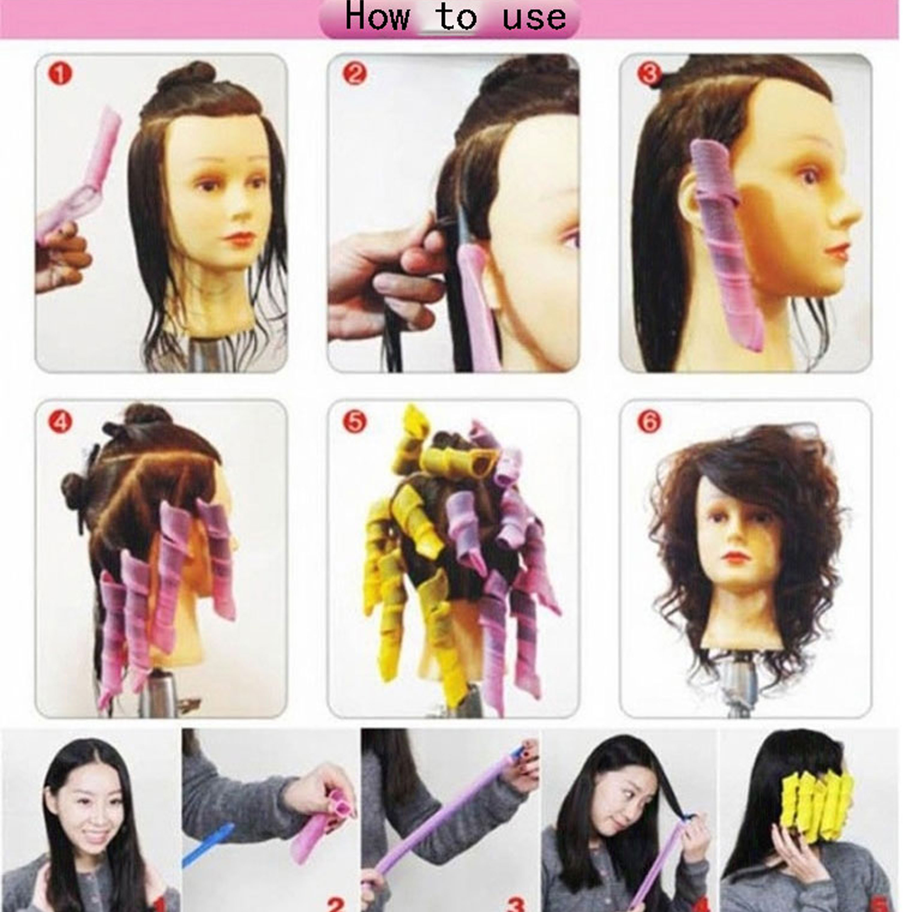 No Heat Hair Rollers Kit Close Up