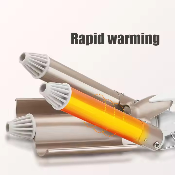 Fast Heating Ceramic PTC Hair Styling Tool Automatic Hair Curler Stick Electric Curler Portable Big Wave Rotating Hair Curling